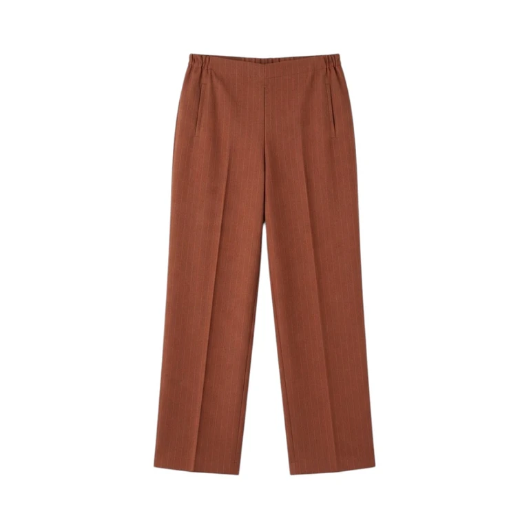 Pantaloni Donna a Righe Terra