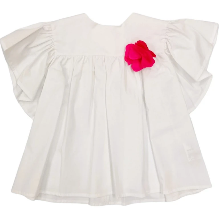 Blusa Bianca C/Fore Fuxia E24489