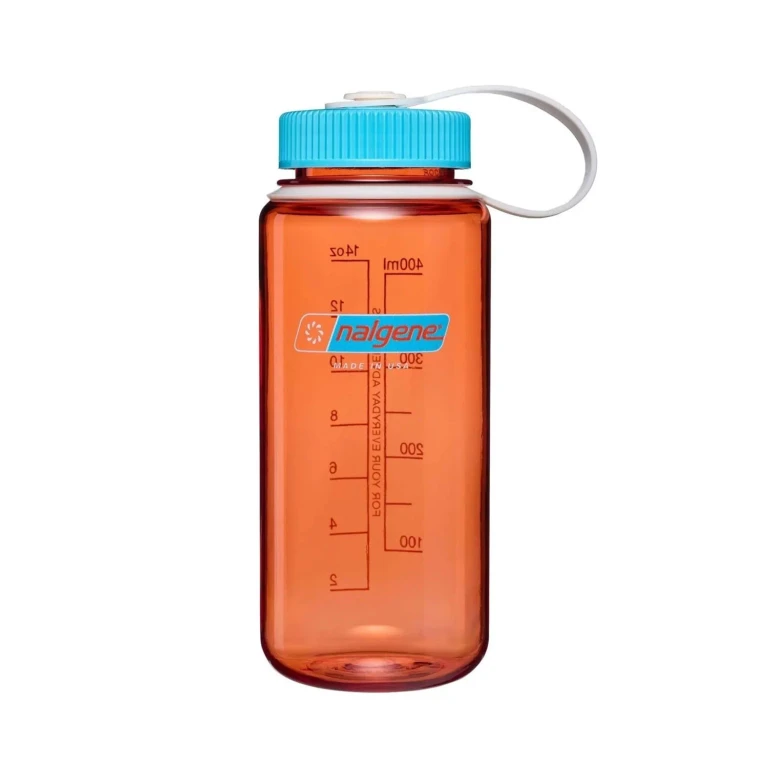 Wide Mouth 500ml Tritan Renew Water Bottle - Flame - Blue Atoll Cap