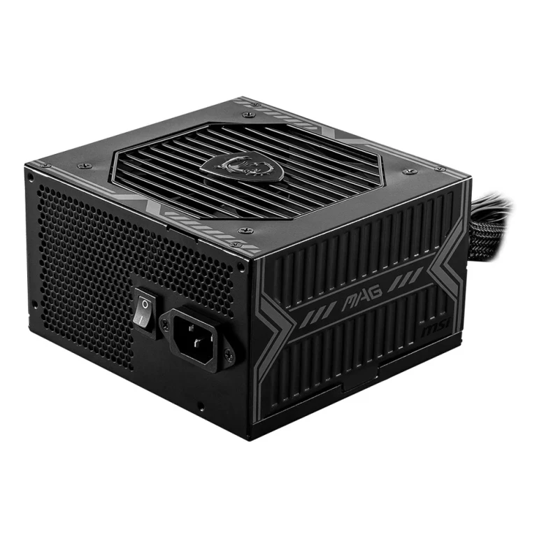 MAG A550BN UK PSU '550W, 80 Plus Bronze certified, 12V Single-Rail, DC-to-DC Circuit, 120mm Fan, Non-Modular, Sleeved Cables, ATX Power Supply Unit, UK Powercord, Black'