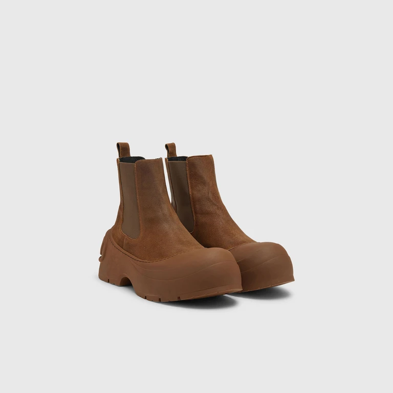D-Donald-Chelsea boots in waxed suede and rubber - Boots - Man - Brown