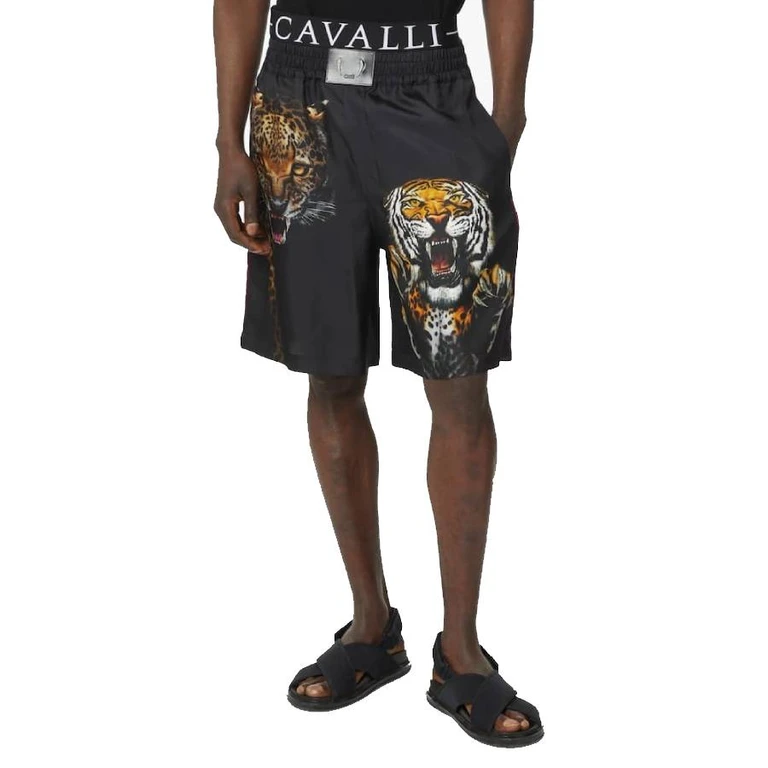 Animal Print Track Shorts