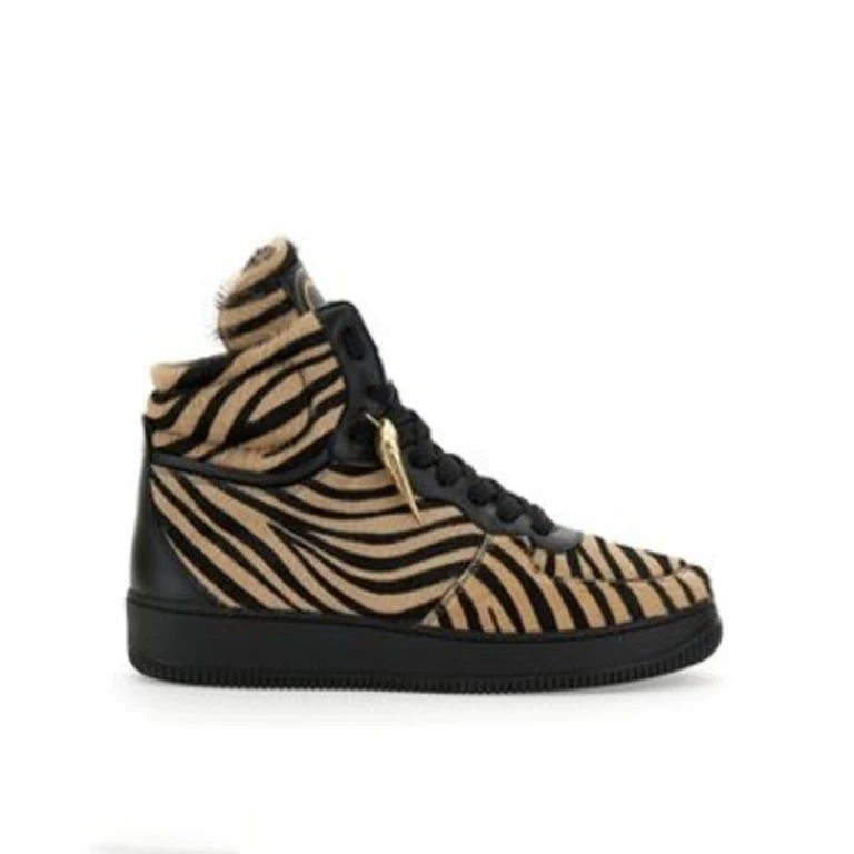Tiger Stripe High-Top Sneakers