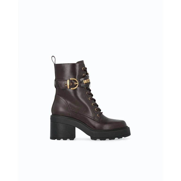 Rangers en cuir à talons et lanière - 35