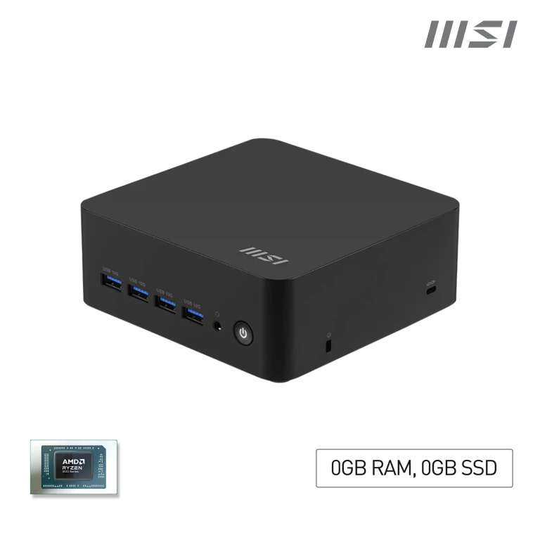 Cubi Z AI 8M AMD Ryzen 9 8945HS (Ryzen 8040 Series), Barebone, SFF, Mini Computer, HTPC, (NO RAM, NO Storage, NO OS), AMD Radeon Graphics/DDR5/Dual HDMI/Dual LAN/WiFi 6E/BT 5.3/VESA - Z AI 8M R9 8945HS BB