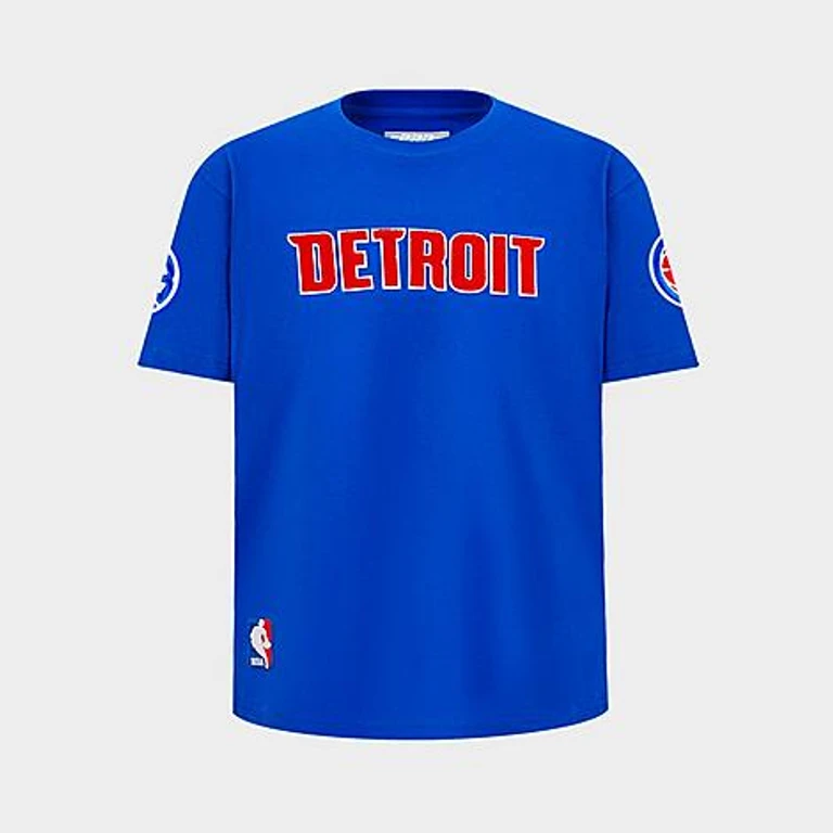 Pro Standard Big Kids Detroit Pistons NBA Classic Single Jersey T-Shirt in Royal Blue Size: Small