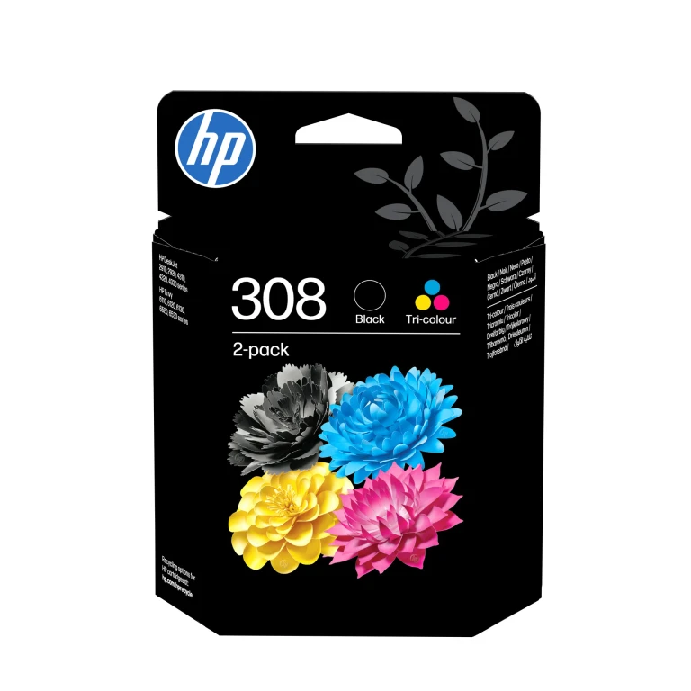 308 2-Pack Black/Tri-color Original Ink Cartridge Combo