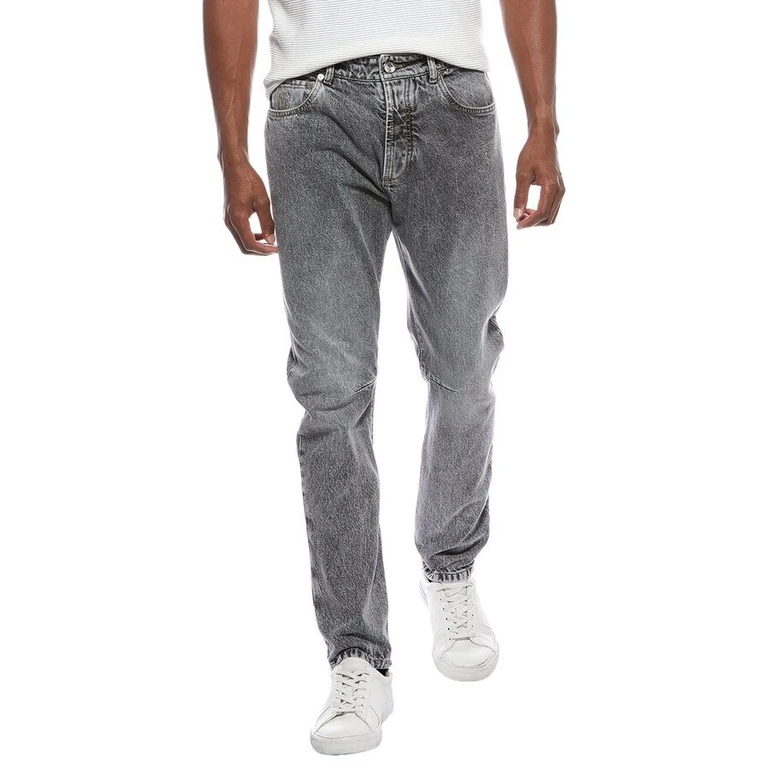 Men's Snow Washed Cotton Tapered Trousers