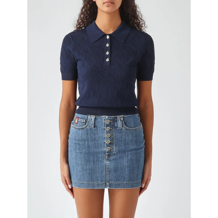 Gebreide poloshirt