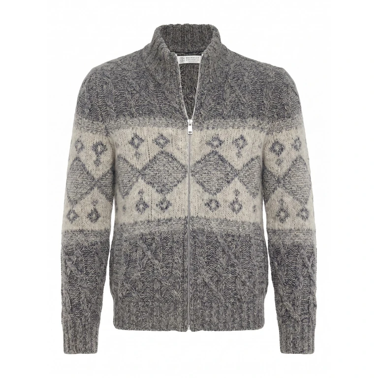 Wool Silk Cashmere Blend Cardigan