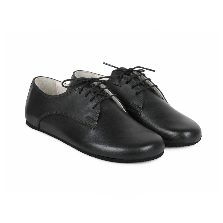 Women's Barefoot SMOOTH Leather Oxford Shoes, Classic Comfort & Style: Handmade, Moccasins