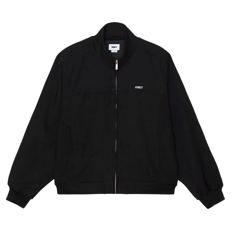 jacket Obey Tailored track jacket - black