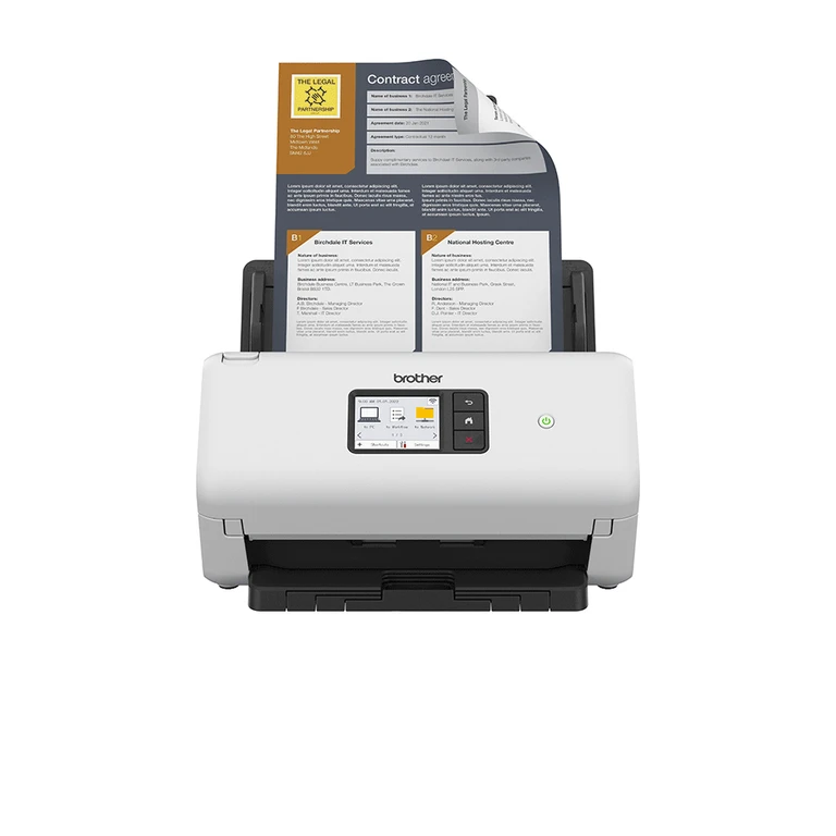 Brother ADS-4550W ADF scanner 600 x 600 DPI Black, White