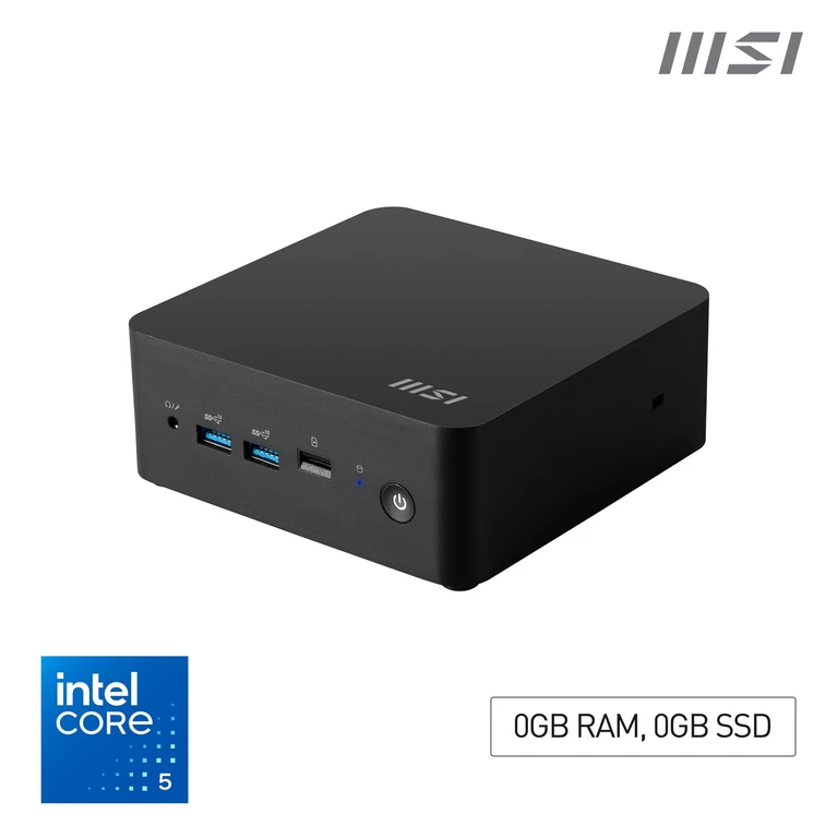 Cubi NUC 1M Intel Core 5 120U (14th Gen - Series 1) Barebone, NUC, SFF, Mini Computer, HTPC, (NO RAM, NO Storage, NO OS), Intel Graphics/DDR5/Dual ThunderBolt 4/Dual HDMI/Dual LAN/WiFi 6E/BT 5.3/VESA - NUC 1M i5 120U BB
