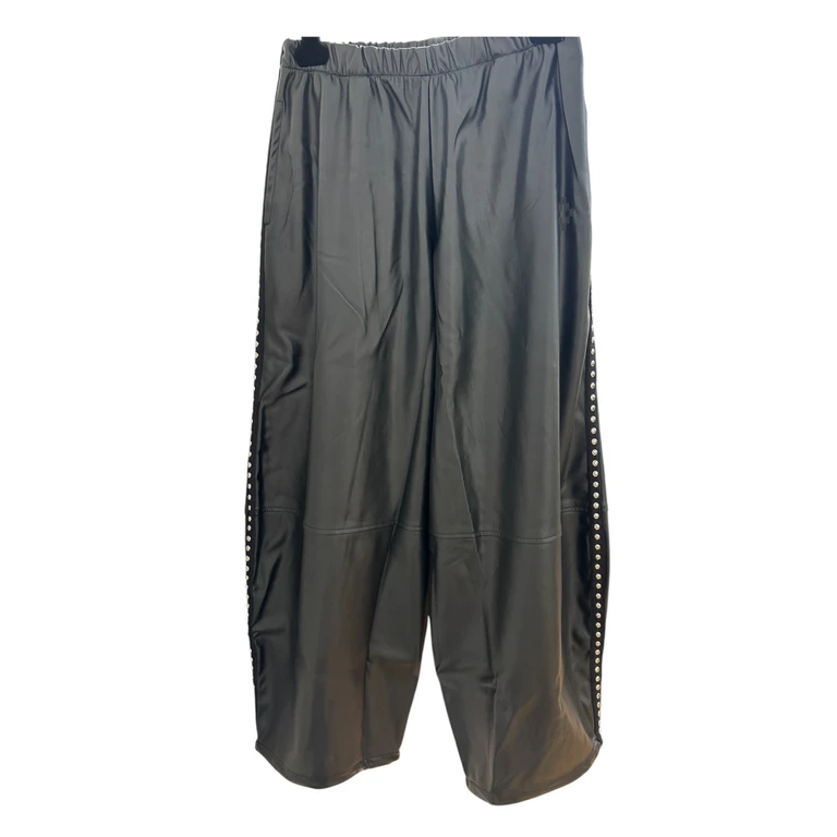 Women's eco leather trousers County Of Milan with studs