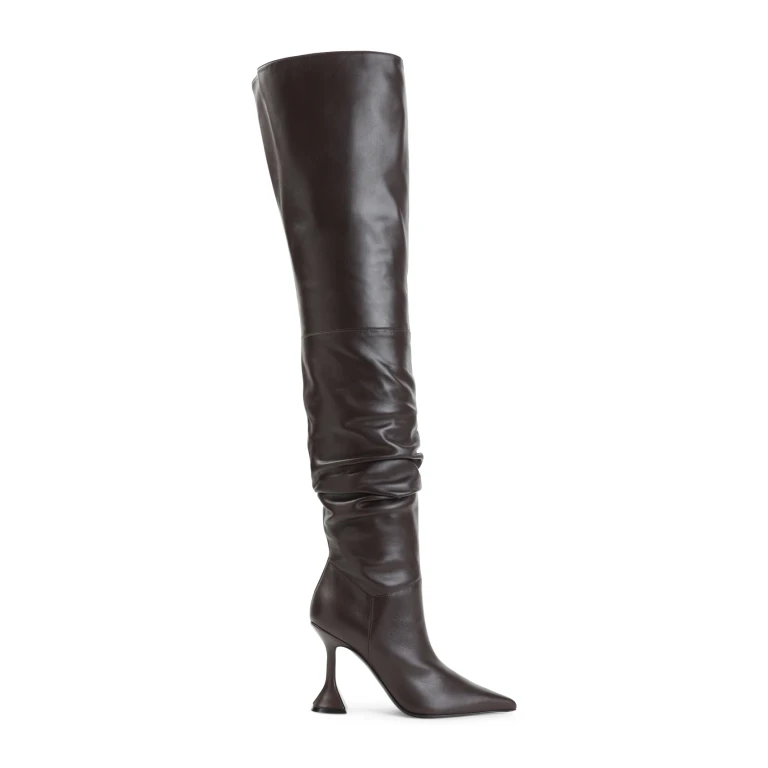 Bottes Amina Muaddi Olivia Thigh High 95 Nappa