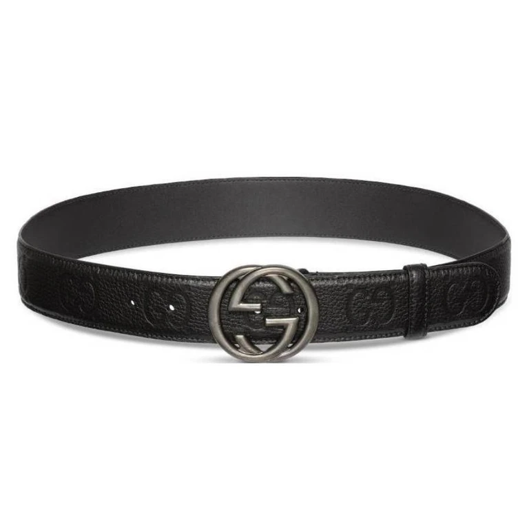 Interlocking G Buckle Leather Belt