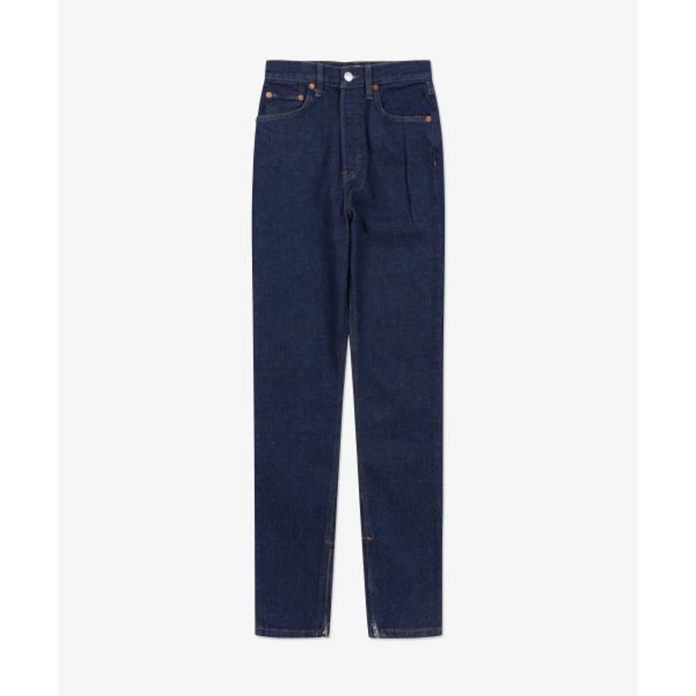 Super High Drainpipe Denim Pants - Rigid Like / 19203WSUPHDPRL