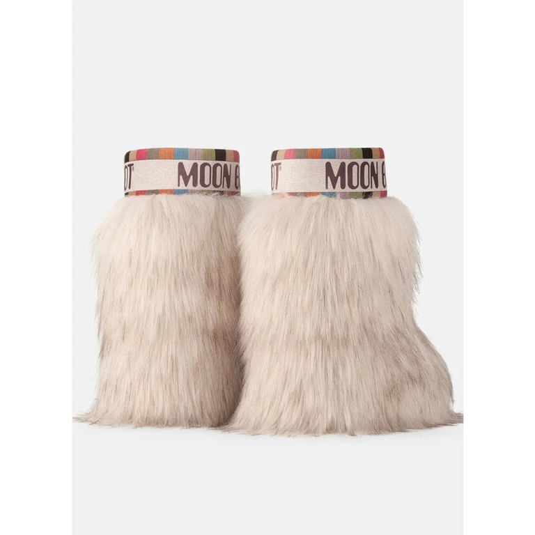 Icon Yeti Mid Stivaletti Donna Beige in Pelliccia Sintetica