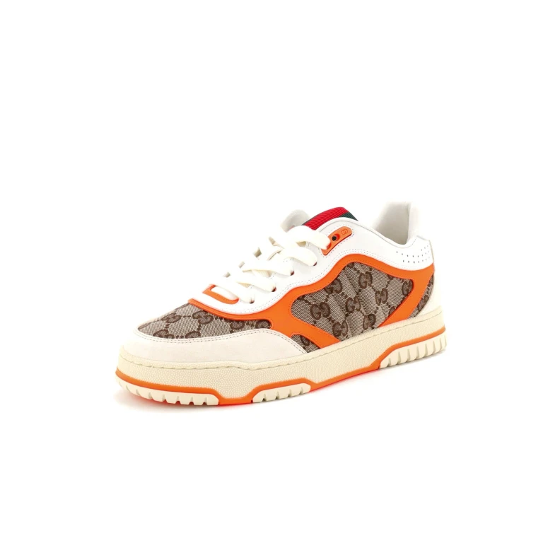 Re-Web Sneakers GG Canvas and Leather