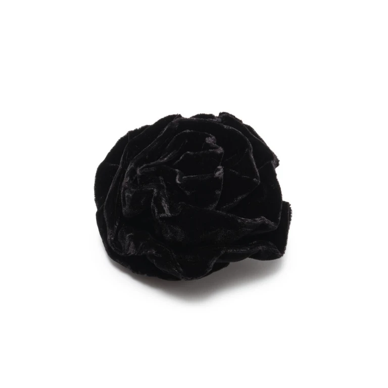 Velvet flow brooch Maliparmi black