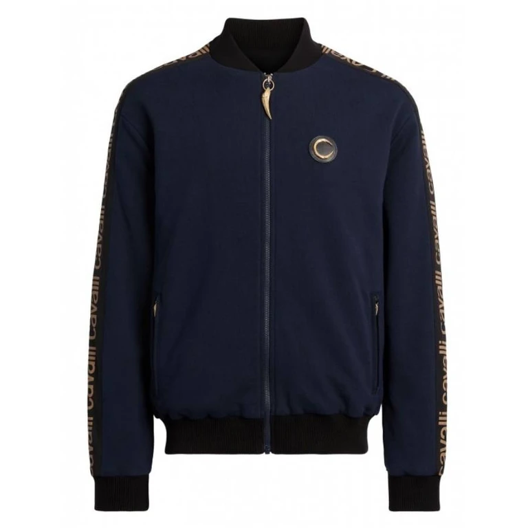 Bomber Jacket with Logo Tape Sleeves
