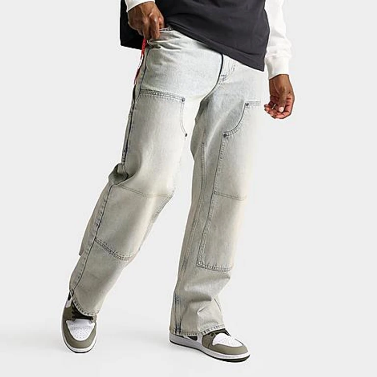 Men's L/AB c/o Off-White Diagonal Carpenter Jeans in Blue Ash Size: 30
