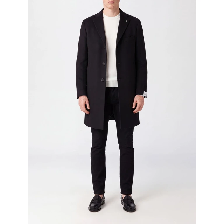 Single-Breasted Knee-Length Wool Coat with Lapels (CSBM13X350001UPER013N5051)