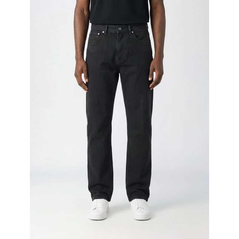 Slim Fit Cotton Denim Jeans with Compass Logo Patch (4J100005S0J24V0011)