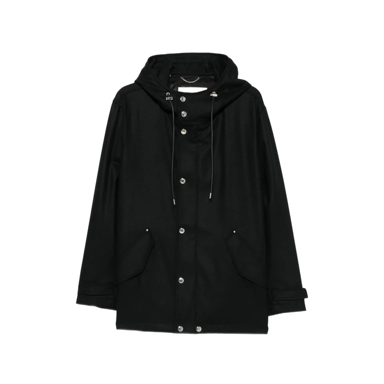 Hooded Snap-button Jacket