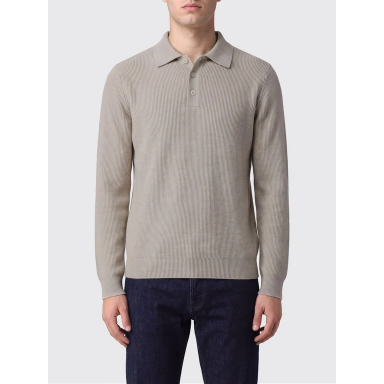 Long-Sleeve Wool and Cashmere-Blend Knit Polo Shirt (ACLPML70AC67023150)