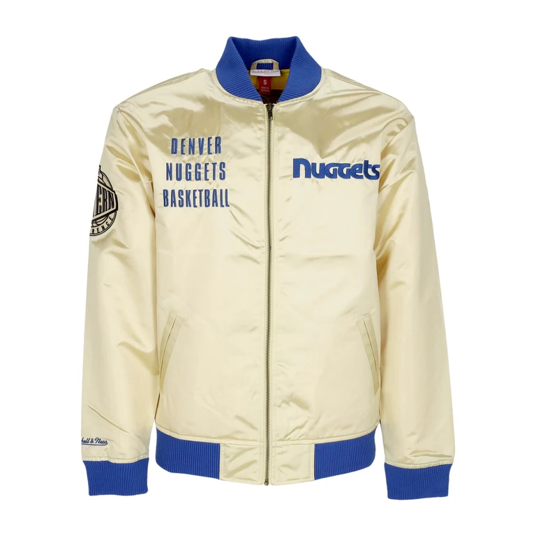 Men's Bomber Jacket Nba Team Og 2.0 Lightweight Satin Jacket Vintage Logo Dennug Gold