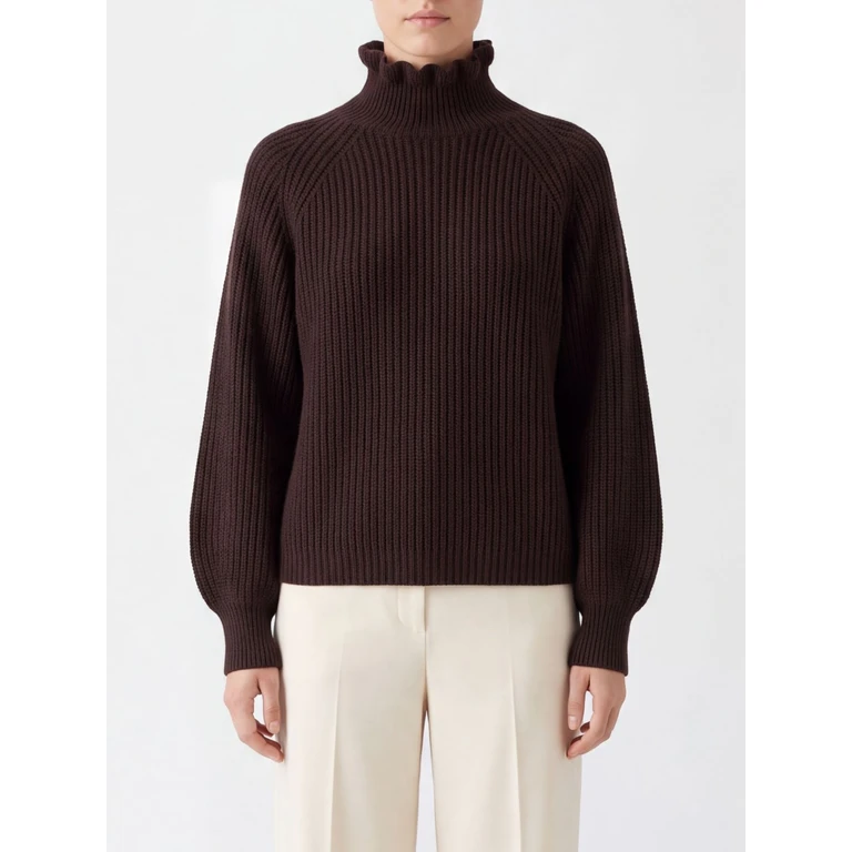 Wool and Cashmere Turtleneck Jumper with Balloon Sleeves (2621366182600010)