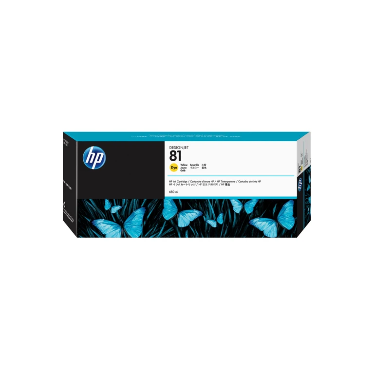 C4933A/81 Ink cartridge yellow. 1.4K pages 680ml for HP DesignJet D