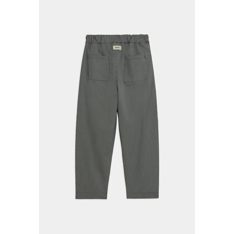 Paper Kid Pantaloni in Pelle Lucida Borgogna
