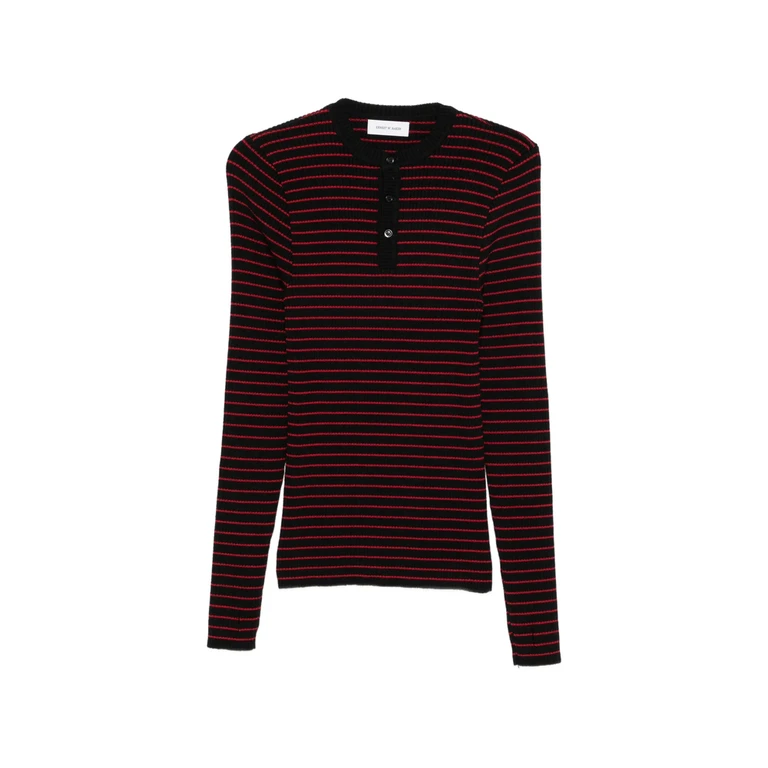 Striped Button-down Sweater