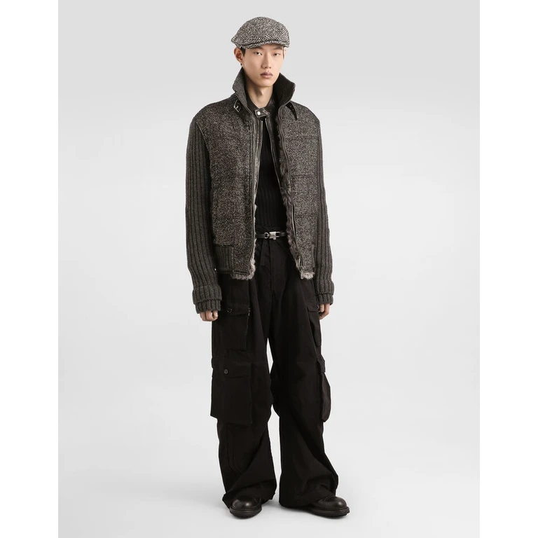 Bomber Giacca Nero e Bianco