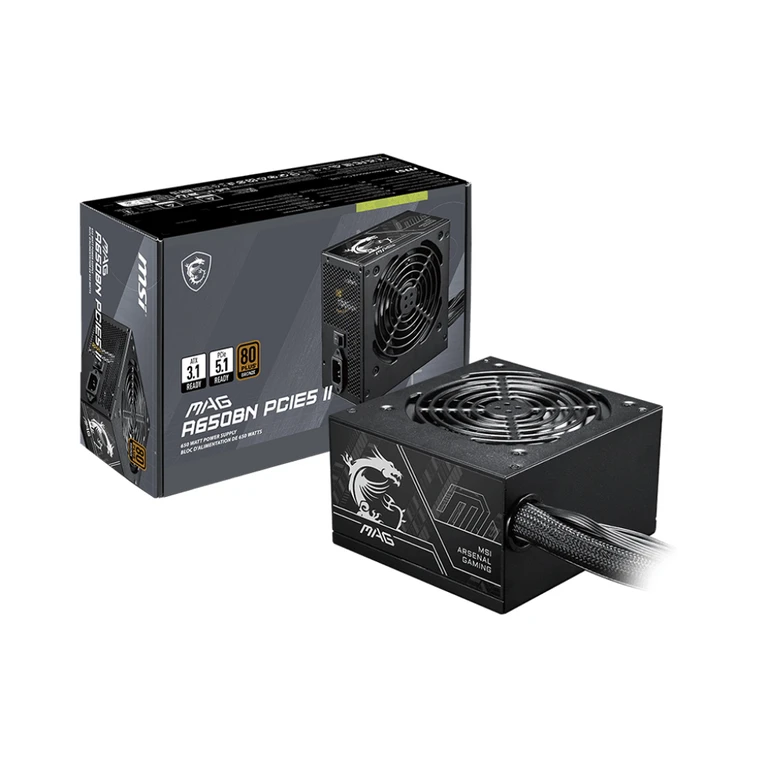 MAG A650BN PCIE5 II power supply unit 650 W 20+4 pin ATX ATX Black