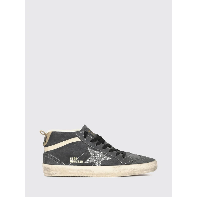 Mid-Star Leather and Cotton Trainers with Glitter Details (GWF00122F00791750970)