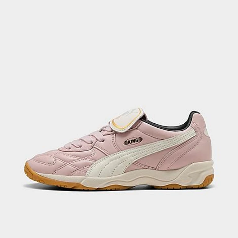 Women's Puma King Indoor Casual Shoes in Mauve Mist/Warm White Size: 5.5