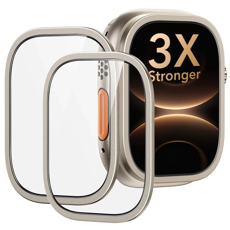 Apple Watch Ultra 3 Armorite® Pro Screen Protector (Bezel) - Titanium - Titanium