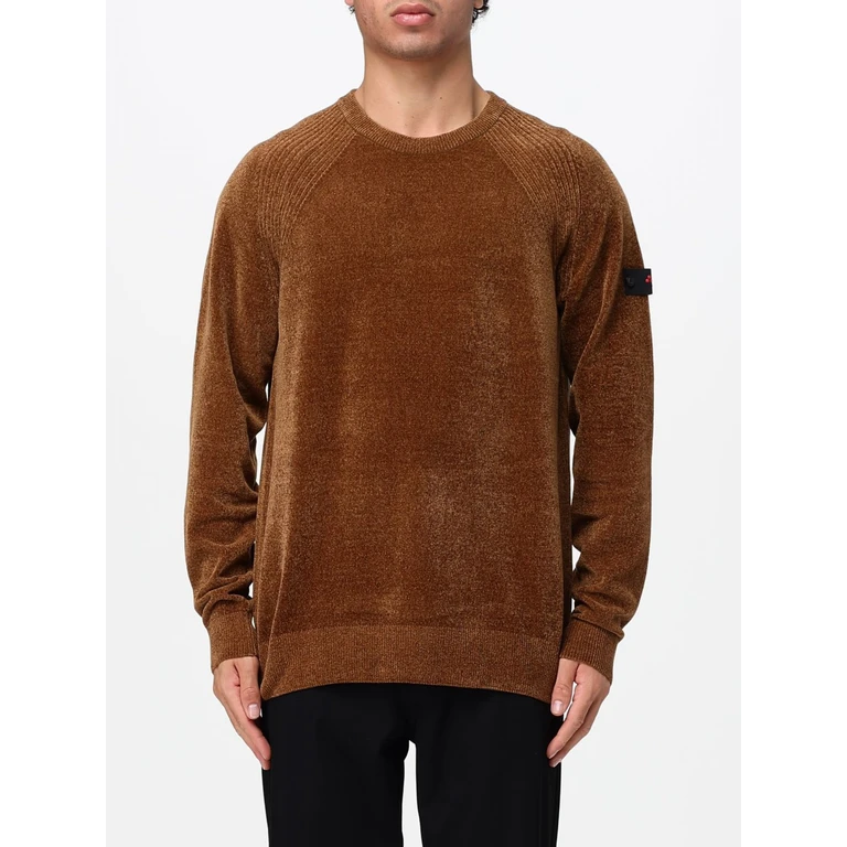 Crew Neck Polyester Sweater with Long Sleeves and Ribbed Trims (PEU562399011970987)