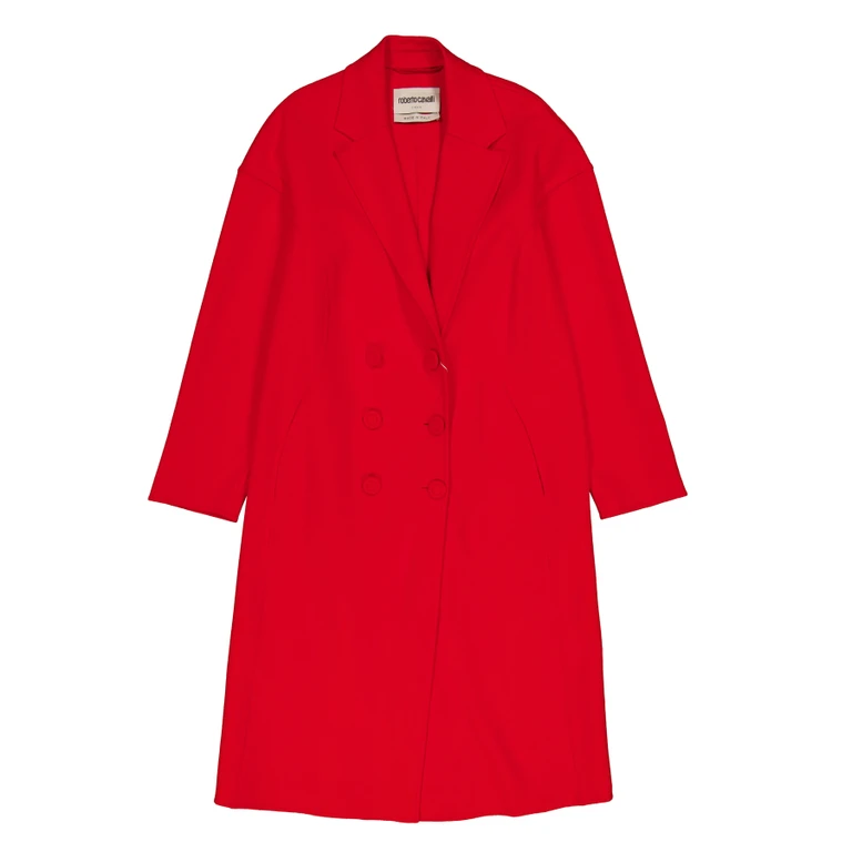 Cadmium Red Wool Coat, Brand Size 40 ( US Size 6 )