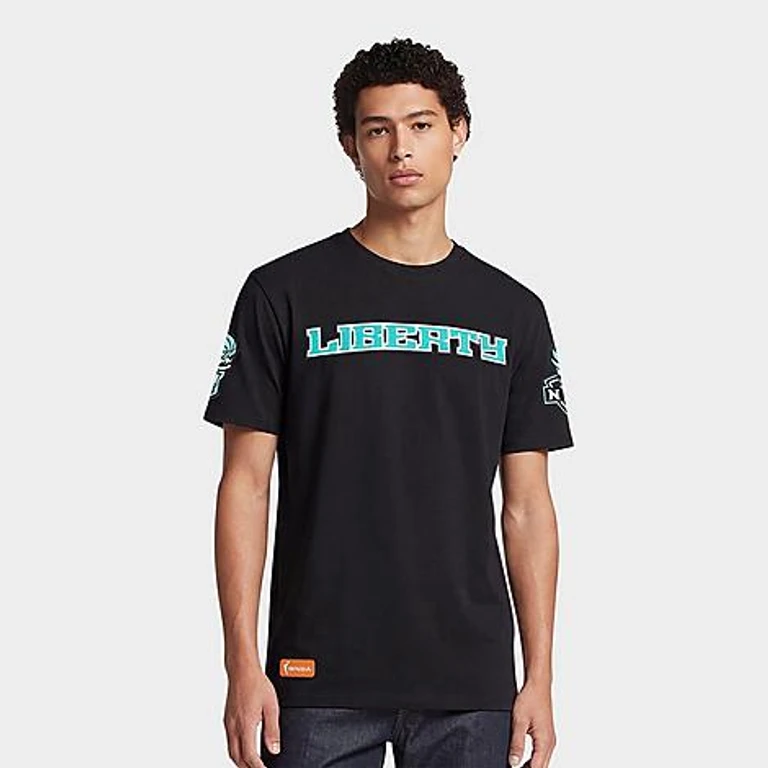 Men's New York Liberty WNBA Classic Chenille T-Shirt in Black Size: Small