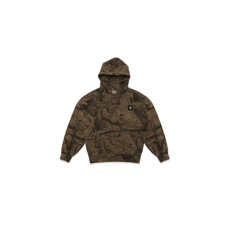 hooded feather tree sweat