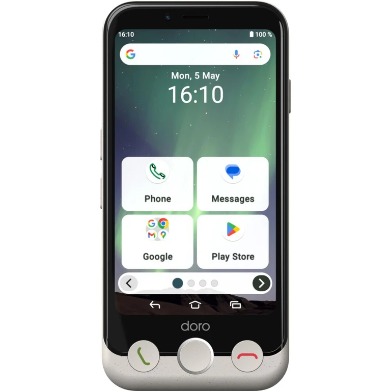 Doro Aurora A10 4.5" 4G Smartphone (8881) - 64GB, 4GB RAM, Dual SIM, Black/White
