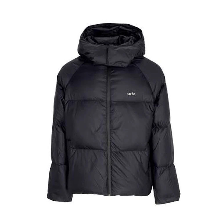 Antwerp Special Cuts Puffer Giubbotto Uomo Nero con Cappuccio