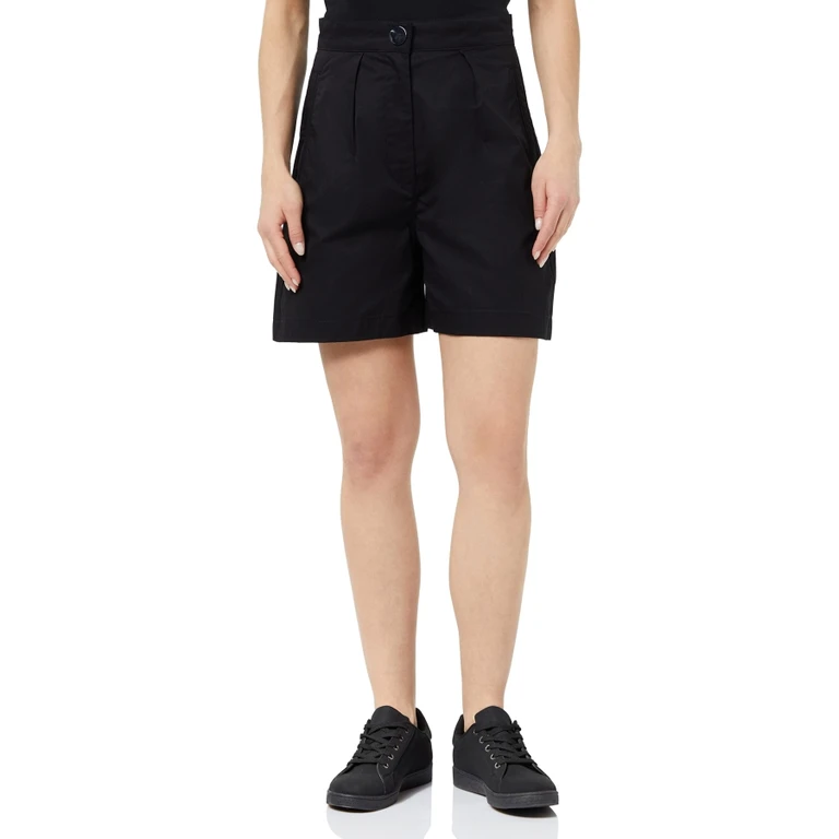 Womens Black Soft Gabardine Shorts, Size 4