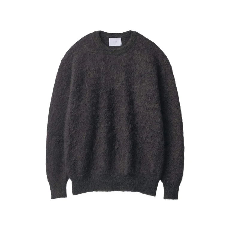 Kid Mohair Mix Jacquard Knit LS