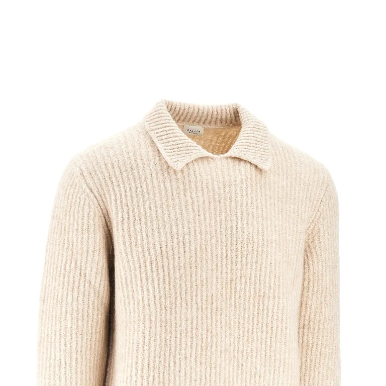 English rib alpaca blend sweater Man 48